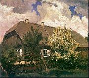 Ferdynand Ruszczyc Manor house in Bohdanew USA oil painting artist